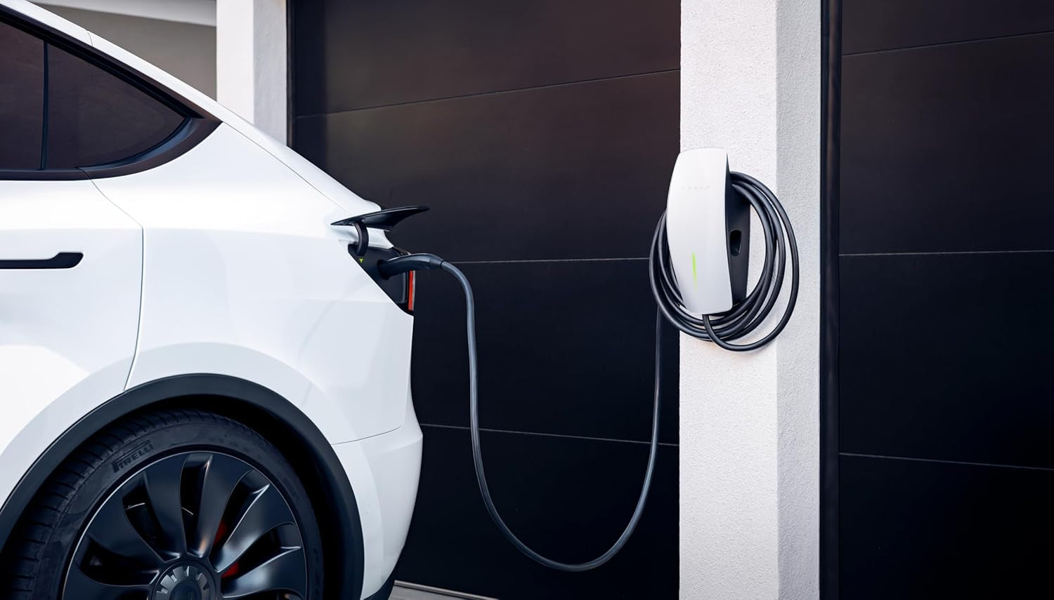 Level 2 EV Wall Connector - 48A, 24 ft Cable - Compatible with All Tesla Models