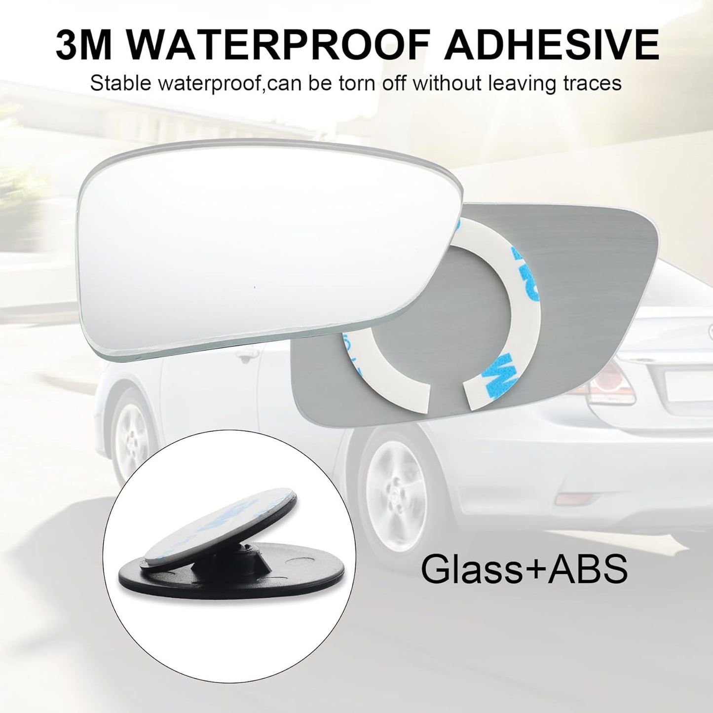 Carve Collective: 360 Vision Safety Mirrors (Set of 2) - Frameless HD Glass for Maximum Blind Spot Elimination