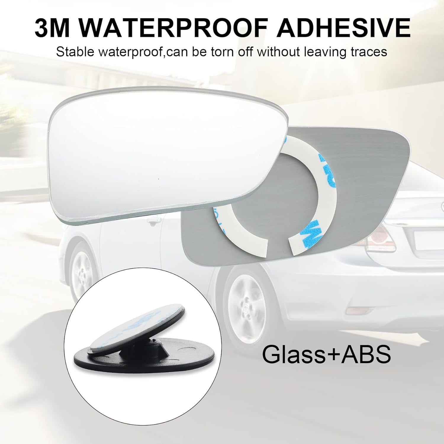 Carve Collective: 360 Vision Safety Mirrors (Set of 2) - Frameless HD Glass for Maximum Blind Spot Elimination