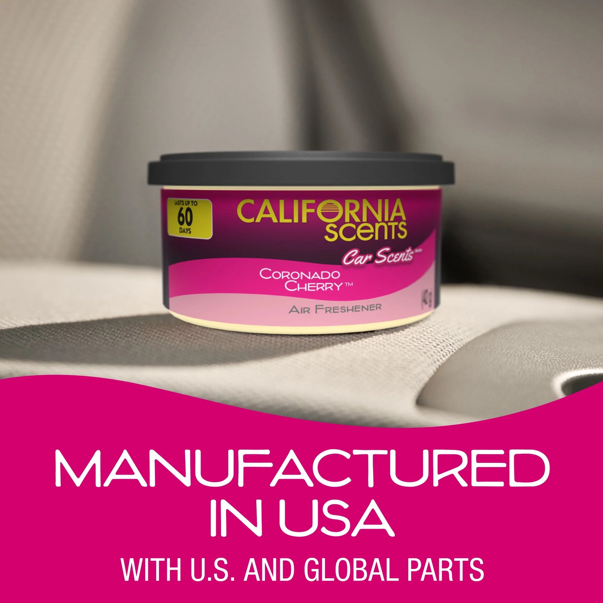Carve Collective: Coronado Cherry Can Air Freshener (2-Pack) – Discreet, Under-Seat Scent for the Perfect Car Vibe