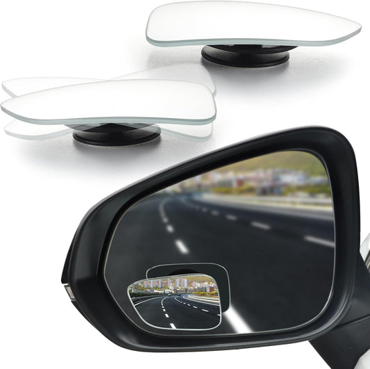 Carve Collective: 360 Vision Safety Mirrors (Set of 2) - Frameless HD Glass for Maximum Blind Spot Elimination