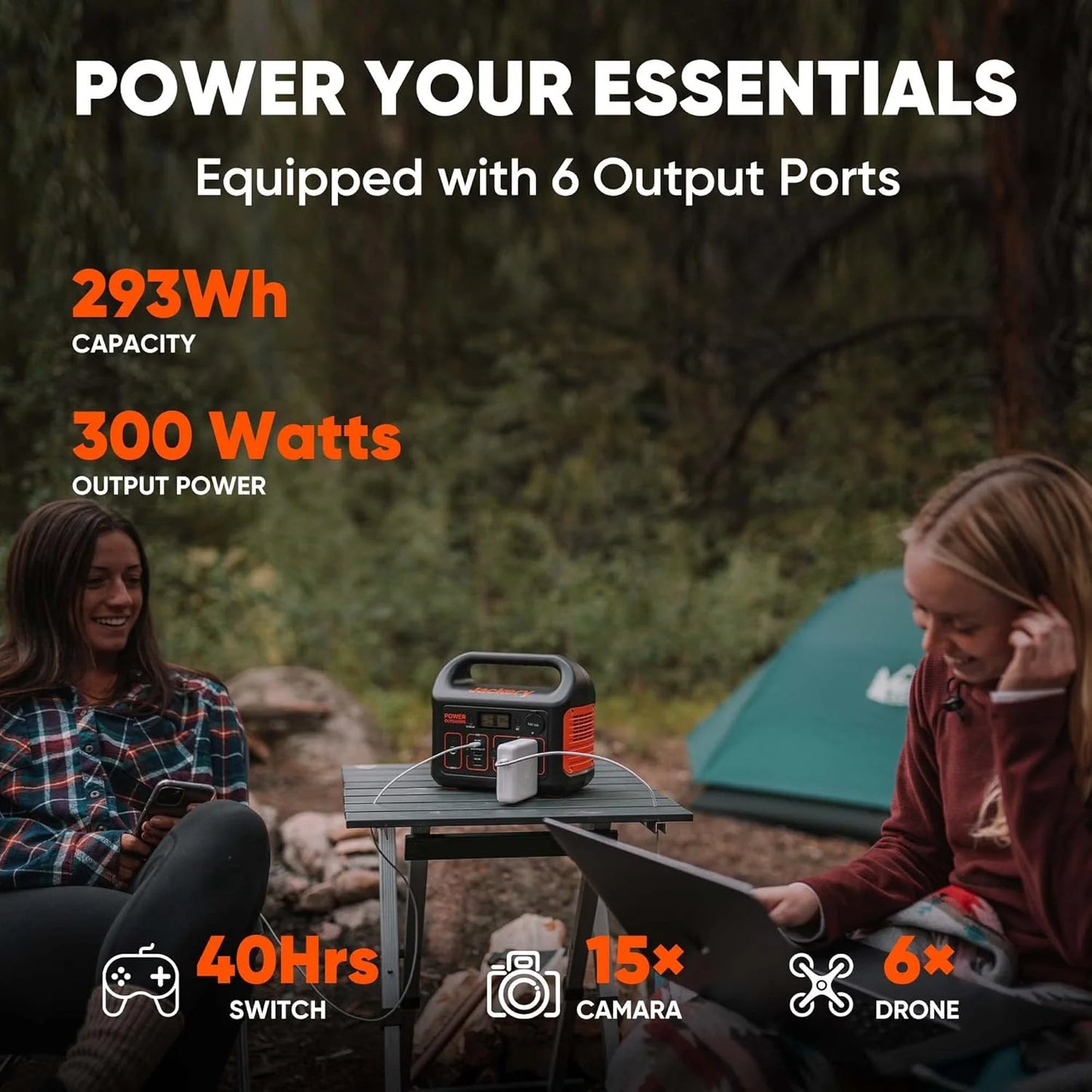 Carve Collective: Explorer 300 Portable Power Station – 285Wh Backup Lithium Battery for Road Trips & Emergencies